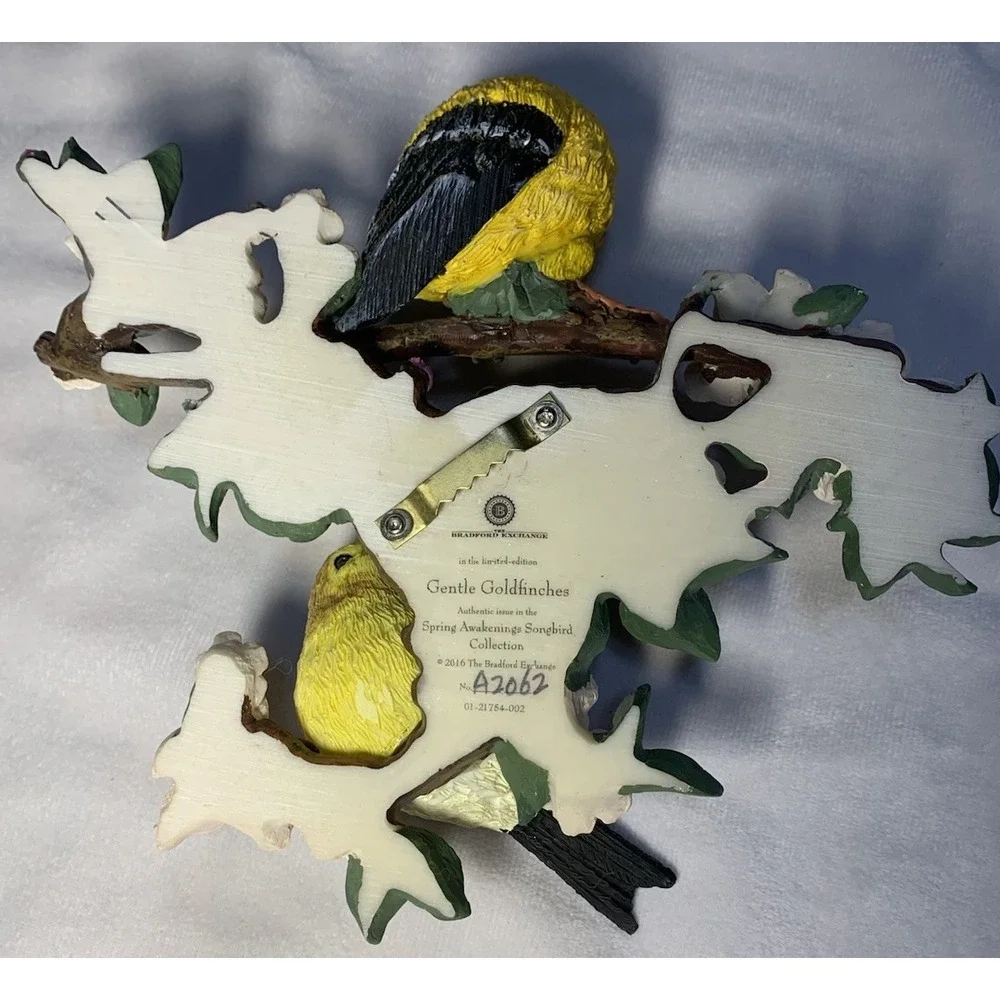 Bradford Exchange 2016 Spring Awakenings Gentle Goldfinches Songbird Collection